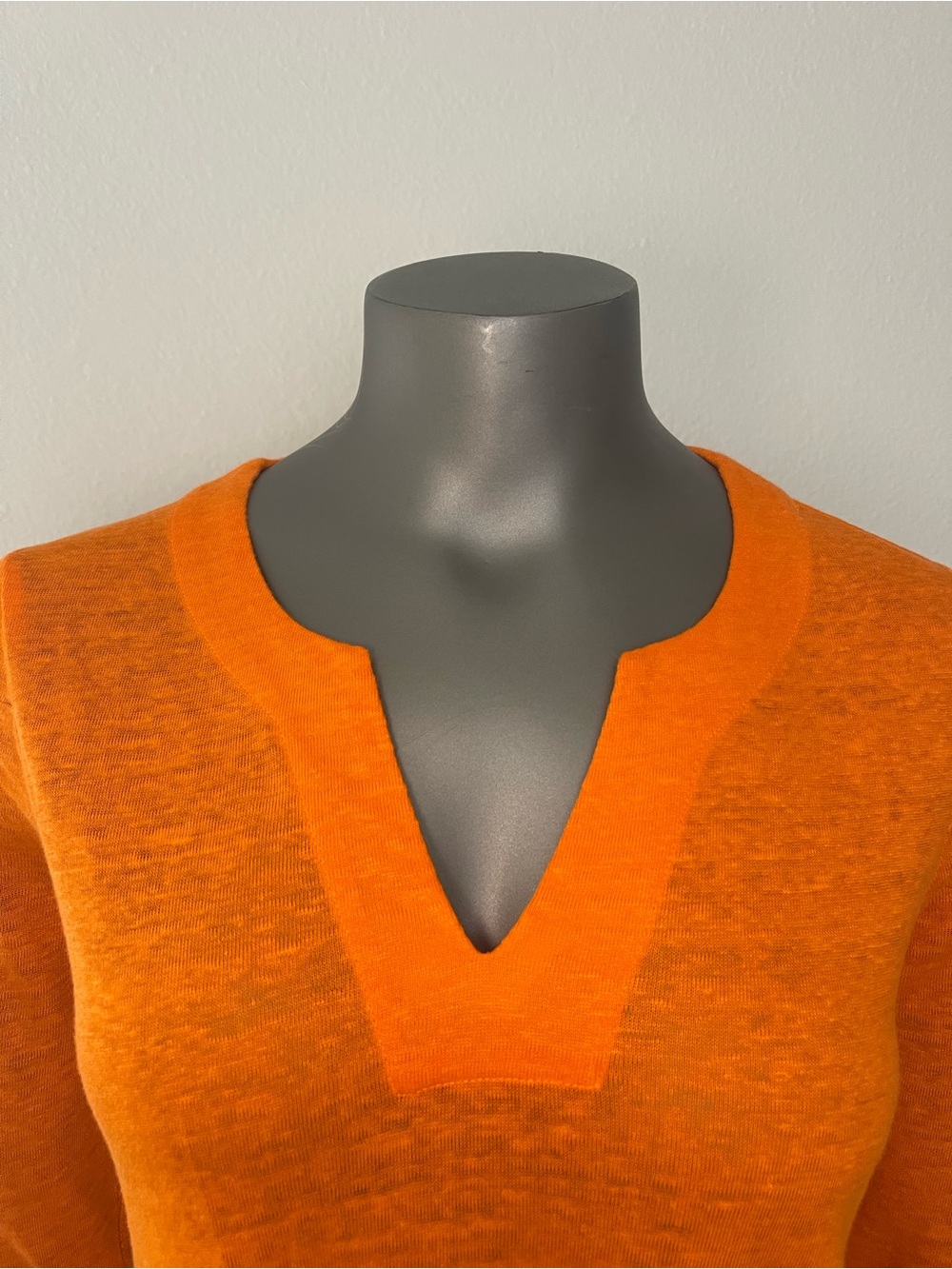 Chico’s Linen Tunic Top Women’s XS 00 Orange Longline Colorful Beach Lounge - Picture 4 of 8